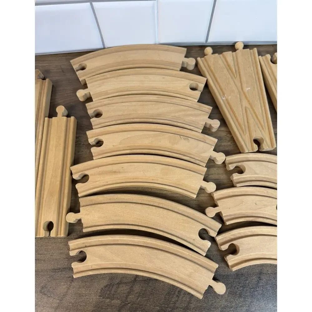 Thomas & Friends Wooden Railway Track Lot 23 Pc Vintage Straight Curved Switch